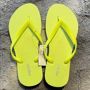 Old Navy Neon Yellow Flip Flops size 6